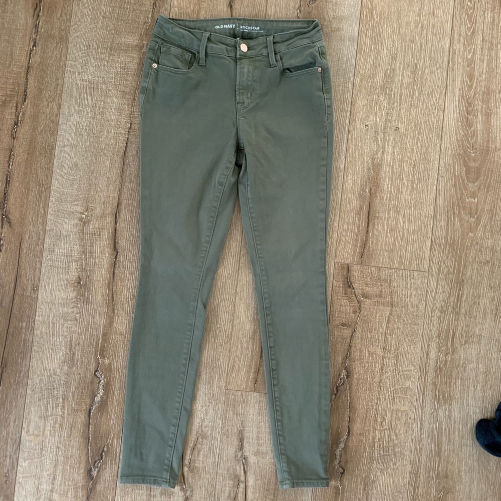 Old Navy Olive Rockstar Jeans